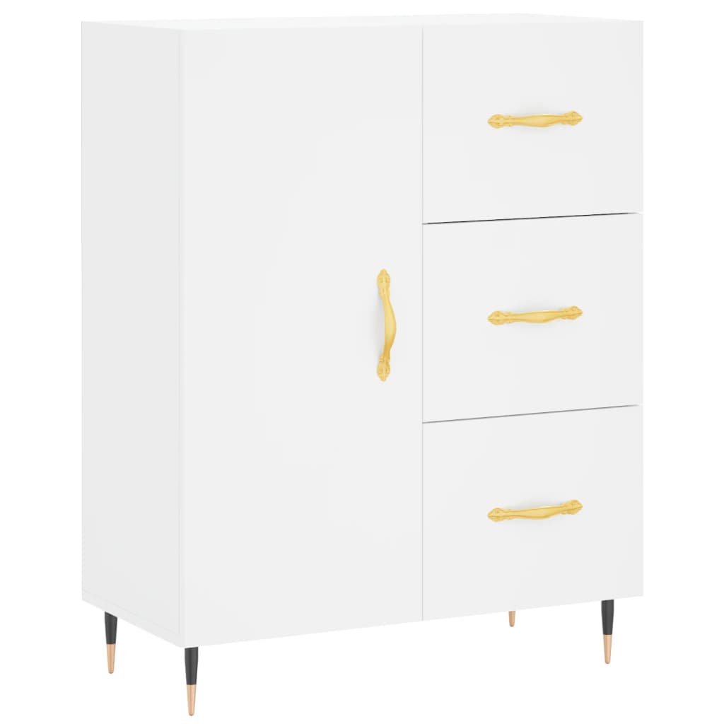 Highboard Weiß 69,5x34x180 cm Holzwerkstoff