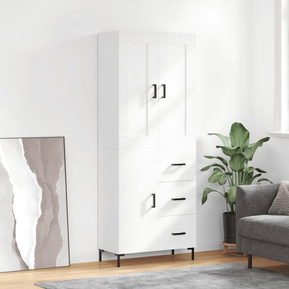 Highboard Weiß 69,5x34x180 cm Holzwerkstoff
