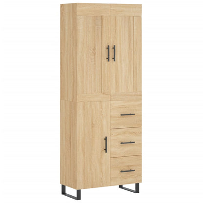 Highboard Sonoma-Eiche 69,5x34x180 cm Holzwerkstoff