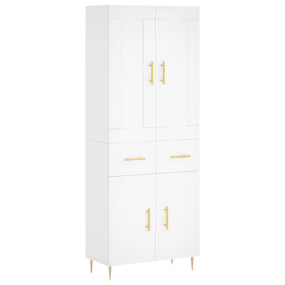Highboard Weiß 69,5x34x180 cm Holzwerkstoff
