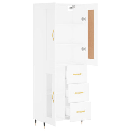 Highboard Weiß 69,5x34x180 cm Holzwerkstoff