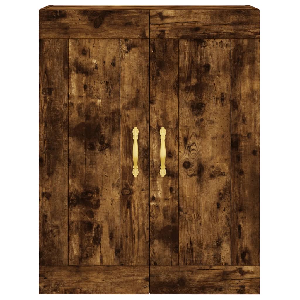 Highboard Räuchereiche 69,5x34x180 cm Holzwerkstoff