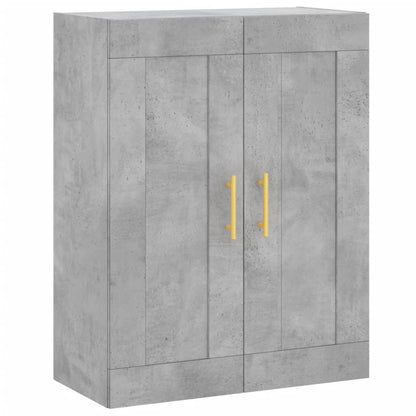 Highboard Betongrau 69,5x34x180 cm Holzwerkstoff