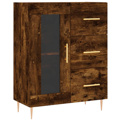Highboard Räuchereiche 69,5x34x180 cm Holzwerkstoff