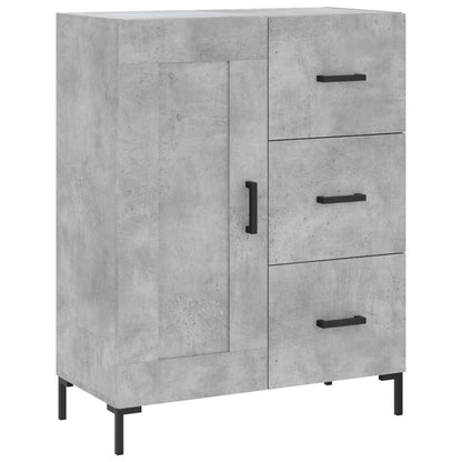 Highboard Betongrau 69,5x34x180 cm Holzwerkstoff