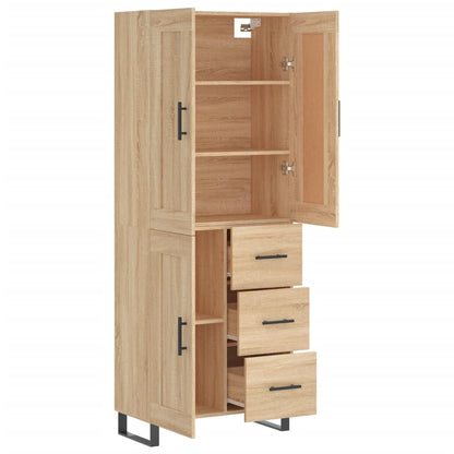 Highboard Sonoma-Eiche 69,5x34x180 cm Holzwerkstoff