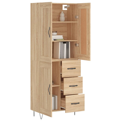 Highboard Sonoma-Eiche 69,5x34x180 cm Holzwerkstoff