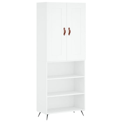Highboard Weiß 69,5x34x180 cm Holzwerkstoff