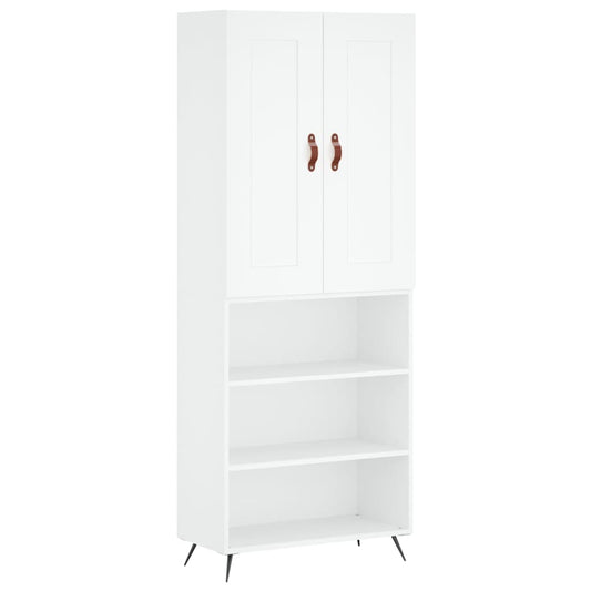 Highboard Weiß 69,5x34x180 cm Holzwerkstoff