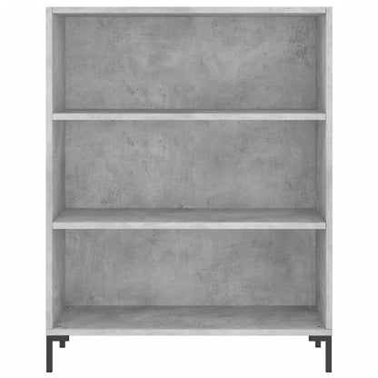 Highboard Betongrau 69,5x34x180 cm Holzwerkstoff