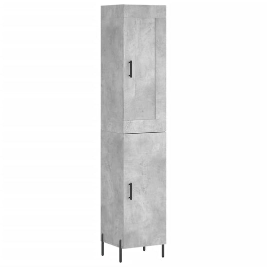Highboard Betongrau 34,5x34x180 cm Holzwerkstoff