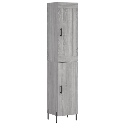 Highboard Grau Sonoma 34,5x34x180 cm Holzwerkstoff