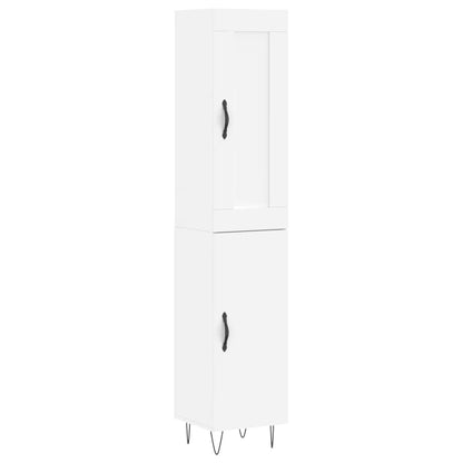 Highboard Hvid 34,5x34x180 cm Træmateriale