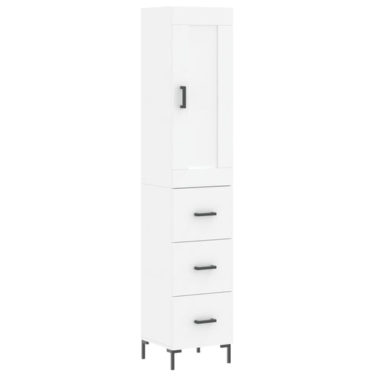 Highboard Weiß 34,5x34x180 cm Holzwerkstoff