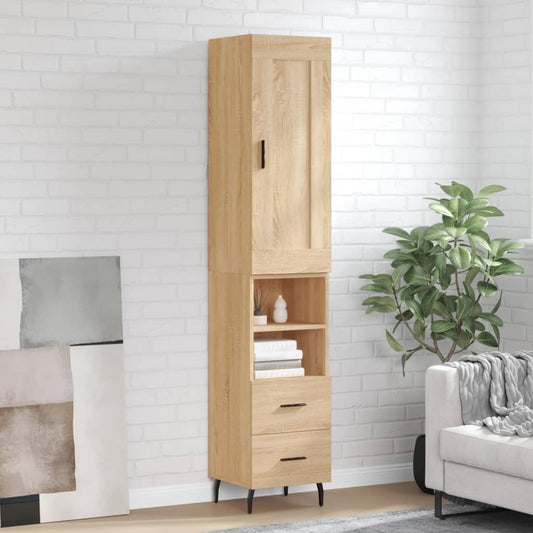 Highboard Sonoma-Eiche 34,5x34x180 cm Holzwerkstoff