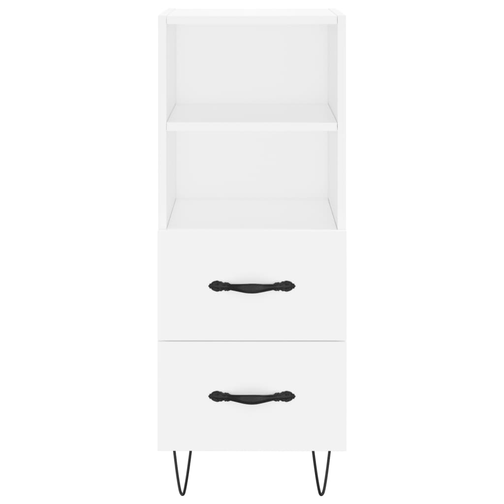 Highboard Hvid 34,5x34x180 cm Træmateriale