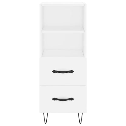 Highboard Hvid 34,5x34x180 cm Træmateriale