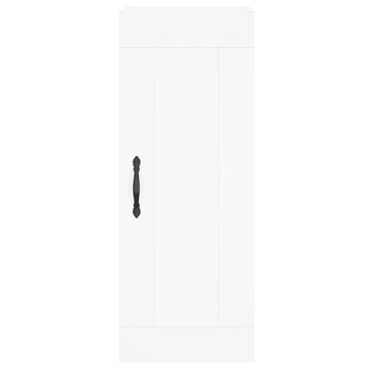 Highboard Hvid 34,5x34x180 cm Træmateriale