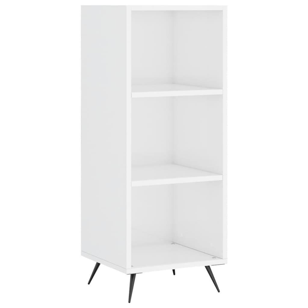 Highboard Højglans Hvid 34,5x34x180 cm Træmateriale