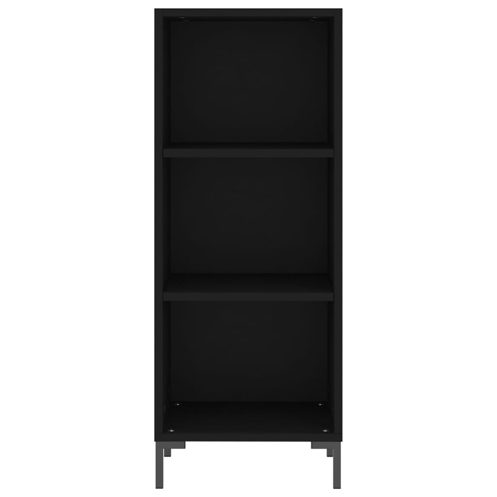 Highboard Sort 34,5x34x180 cm Træmateriale
