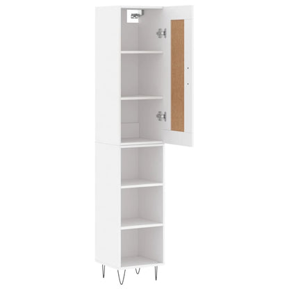 Highboard Hvid 34,5x34x180 cm Træmateriale