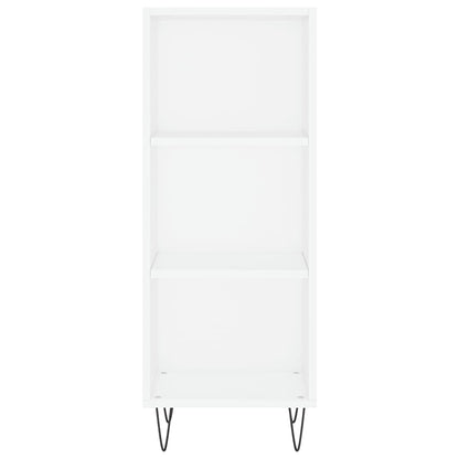 Highboard Hvid 34,5x34x180 cm Træmateriale