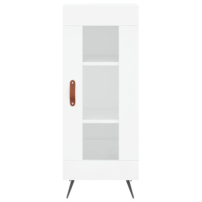 Highboard Højglans Hvid 34,5x34x180 cm Træmateriale