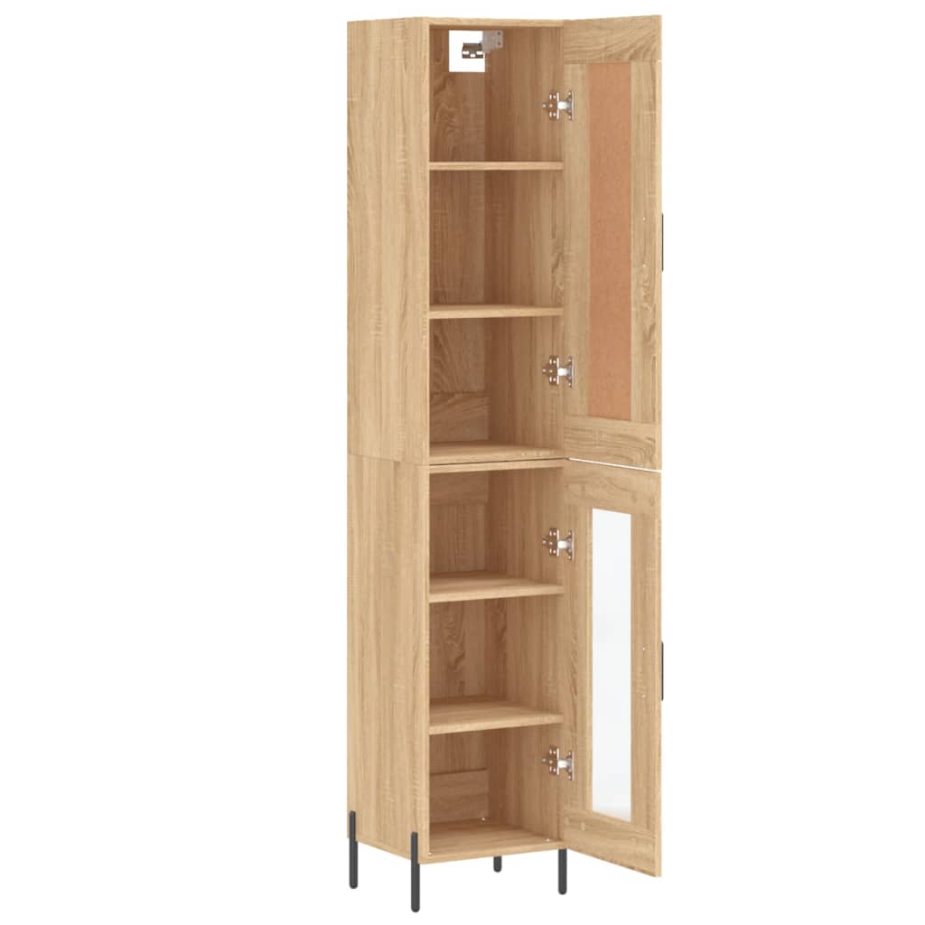 Highboard Sonoma-Eiche 34,5x34x180 cm Holzwerkstoff