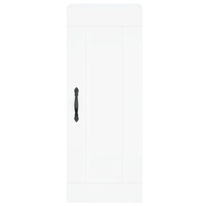 Highboard Hvid 34,5x34x180 cm Træmateriale