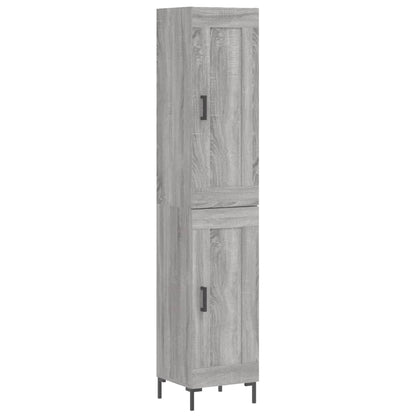 Highboard Grau Sonoma 34,5x34x180 cm Holzwerkstoff