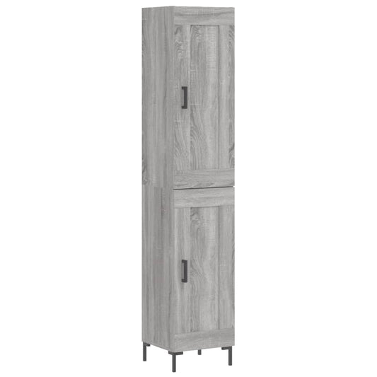 Highboard Grau Sonoma 34,5x34x180 cm Holzwerkstoff