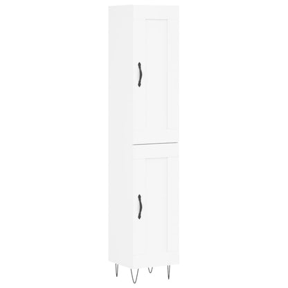 Highboard Weiß 34,5x34x180 cm Holzwerkstoff