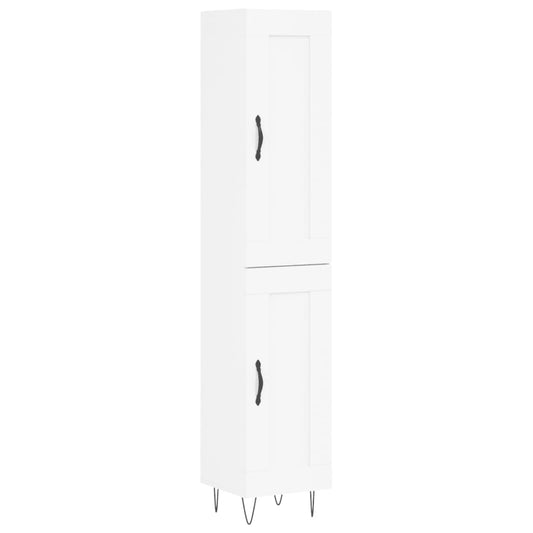 Highboard Weiß 34,5x34x180 cm Holzwerkstoff