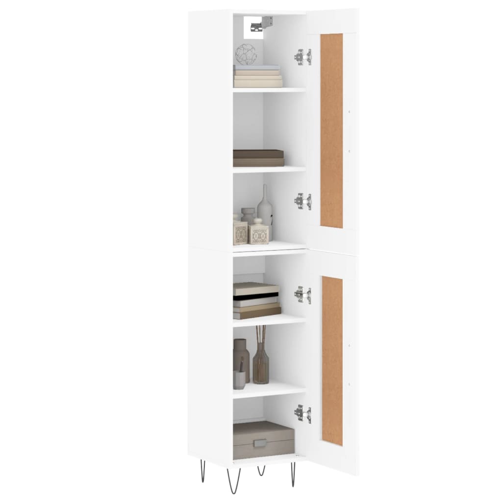 Highboard Weiß 34,5x34x180 cm Holzwerkstoff
