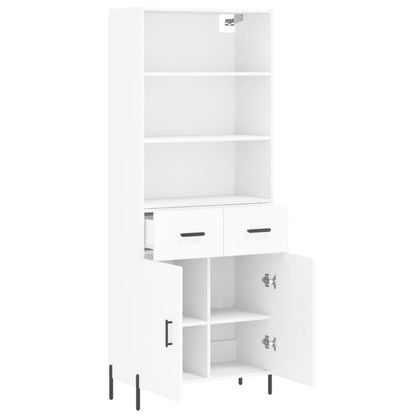 Highboard Weiß 69,5x34x180 cm Holzwerkstoff