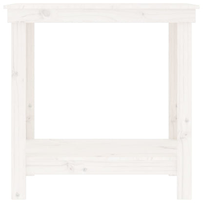 Werkbank Weiß 80x50x80 cm Massivholz Kiefer