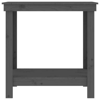 Werkbank Grau 80x50x80 cm Massivholz Kiefer