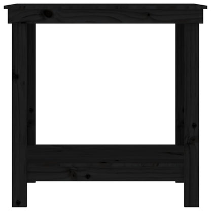 Werkbank Schwarz 80x50x80 cm Massivholz Kiefer