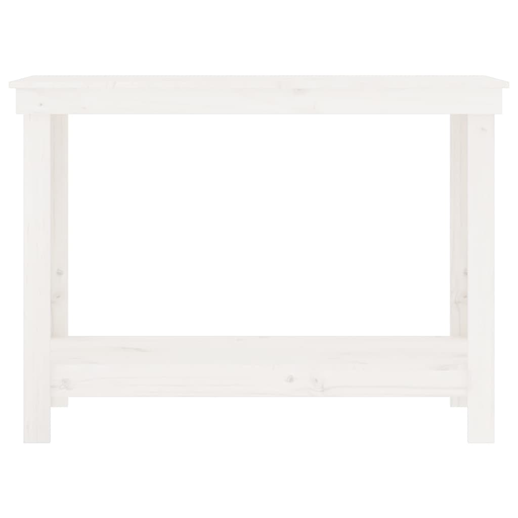 Werkbank Weiß 110x50x80 cm Massivholz Kiefer