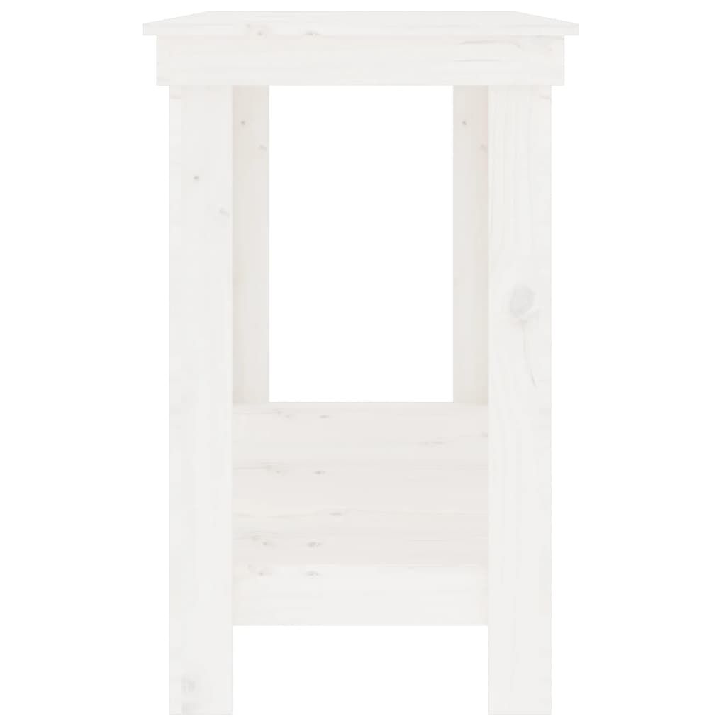 Werkbank Weiß 140x50x80 cm Massivholz Kiefer