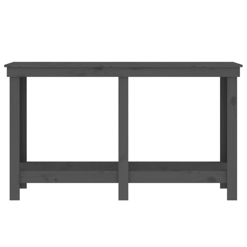 Werkbank Grau 140x50x80 cm Massivholz Kiefer
