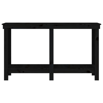 Werkbank Schwarz 140x50x80 cm Massivholz Kiefer