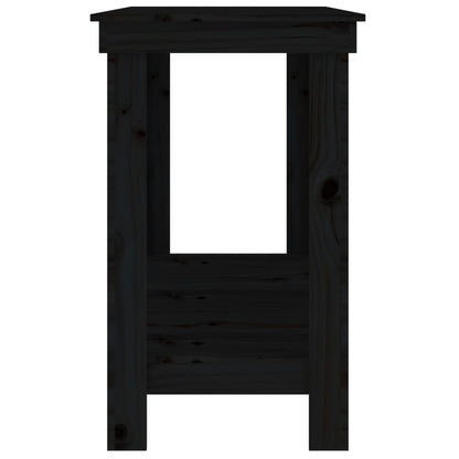 Werkbank Schwarz 140x50x80 cm Massivholz Kiefer