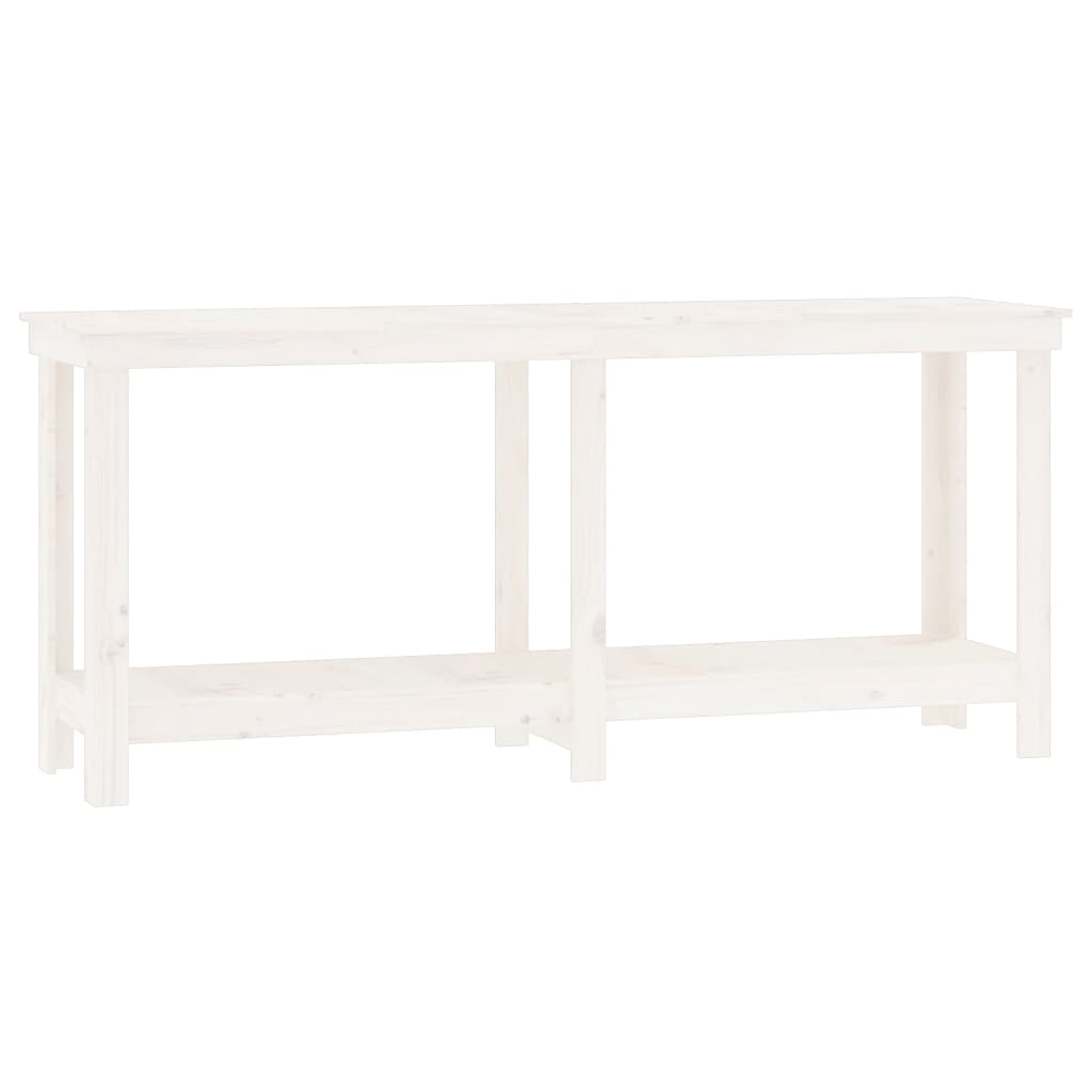Werkbank Weiß 180x50x80 cm Massivholz Kiefer