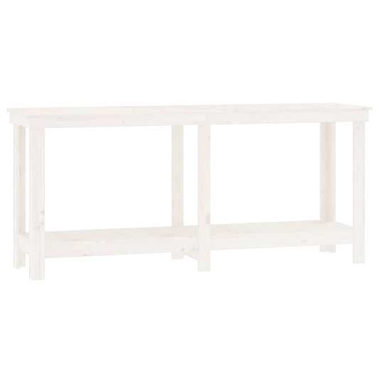 Werkbank Weiß 180x50x80 cm Massivholz Kiefer