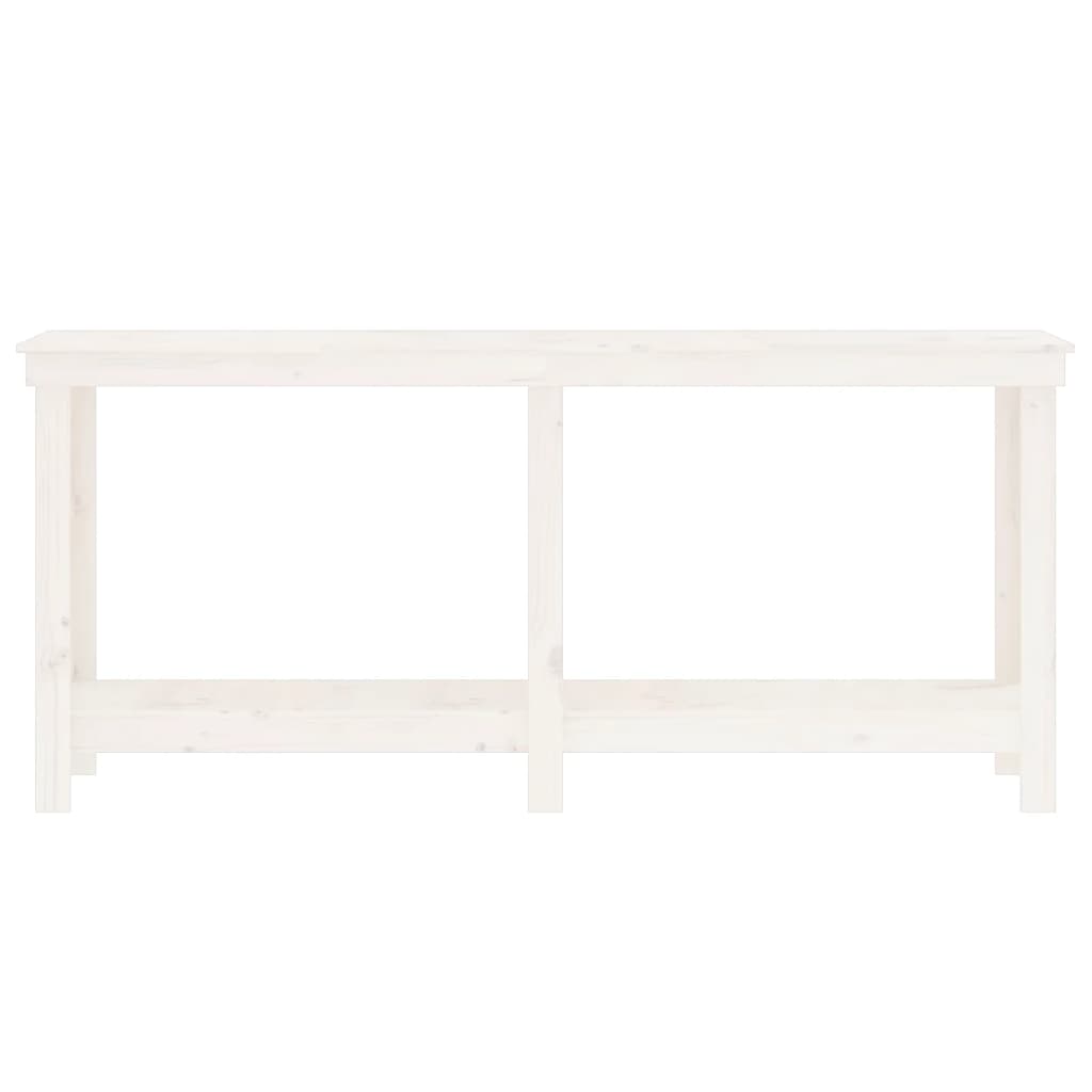 Werkbank Weiß 180x50x80 cm Massivholz Kiefer