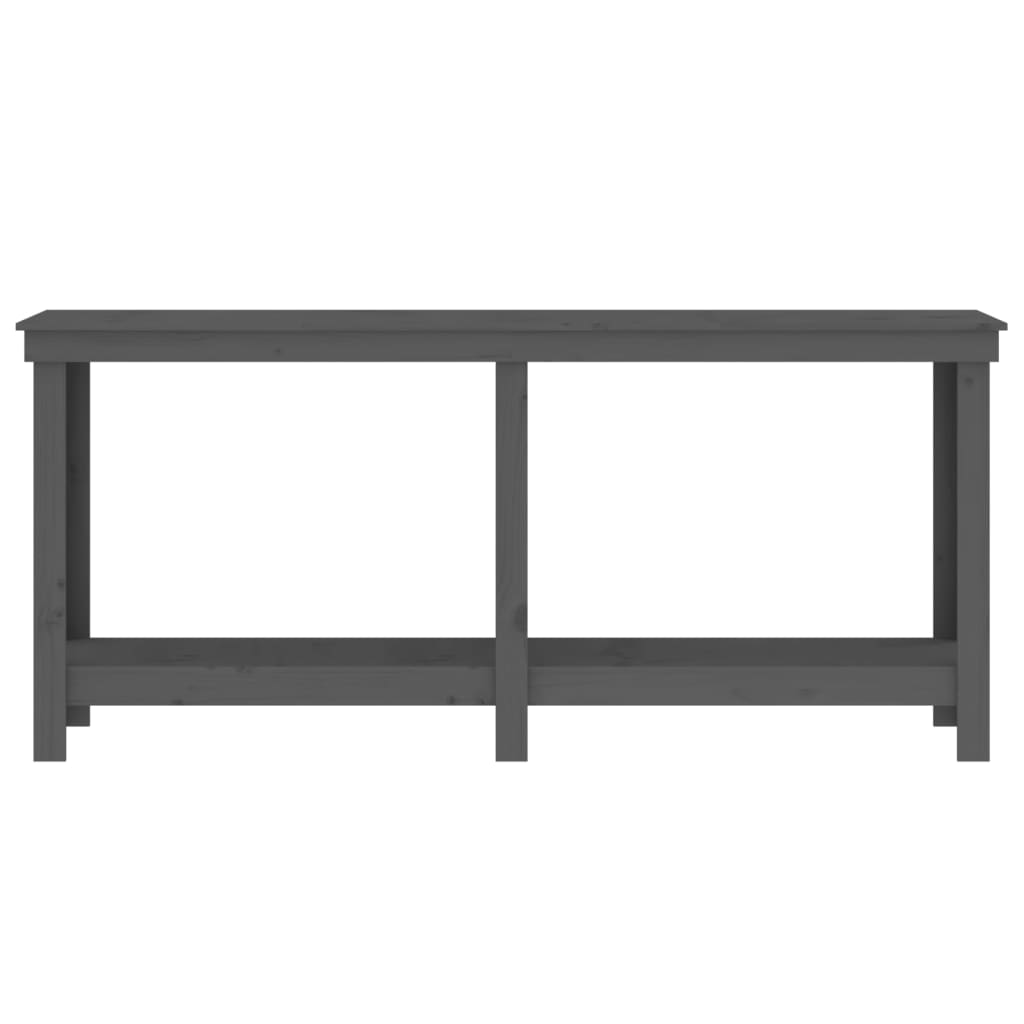 Werkbank Grau 180x50x80 cm Massivholz Kiefer