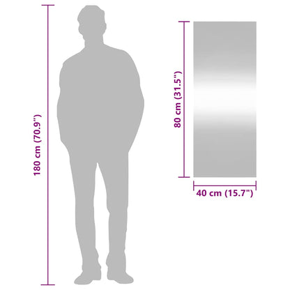 Wandspiegel 40x100 cm Glas Rechteckig