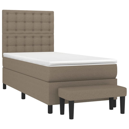 Boxspringbett mit Matratze Taupe 80x200 cm Stoff