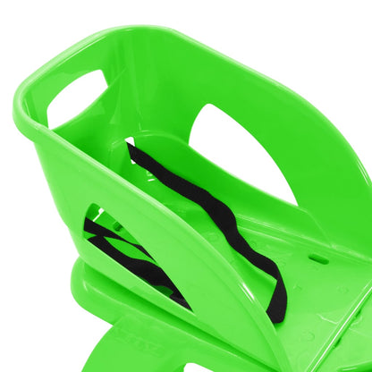 Schlitten mit Sitz und Lenkrad Grün 102,5x40x23 cm Polypropylen